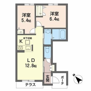 シャーメゾン　サラの間取り