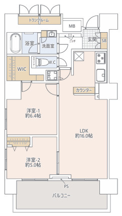 エクサージュ海岸の間取り
