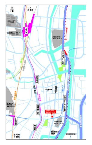 【地図】カスタリアタワー品川シーサイド