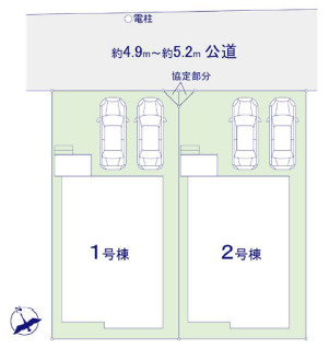 福岡市南区屋形原１丁目の新築一戸建の区画図| 