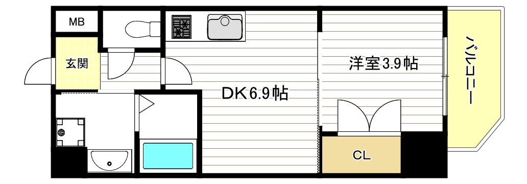 クローバー・レジデンス弁天町の間取り