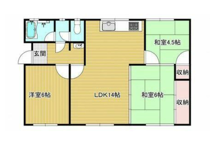 緑町平屋　売り住宅の間取り