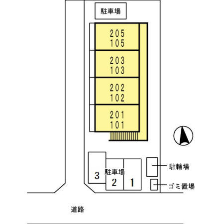 ジュネス国立の区画図