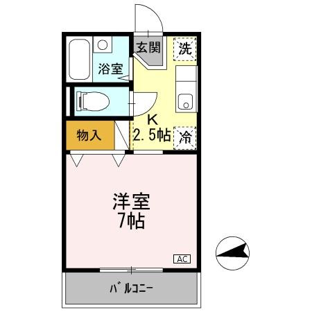 ジュネス国立の間取り