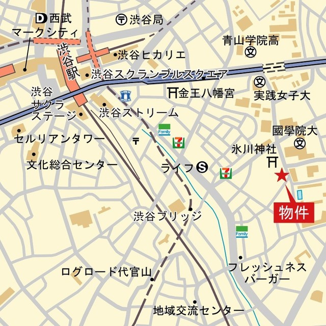 ガーデン渋谷氷川の地図