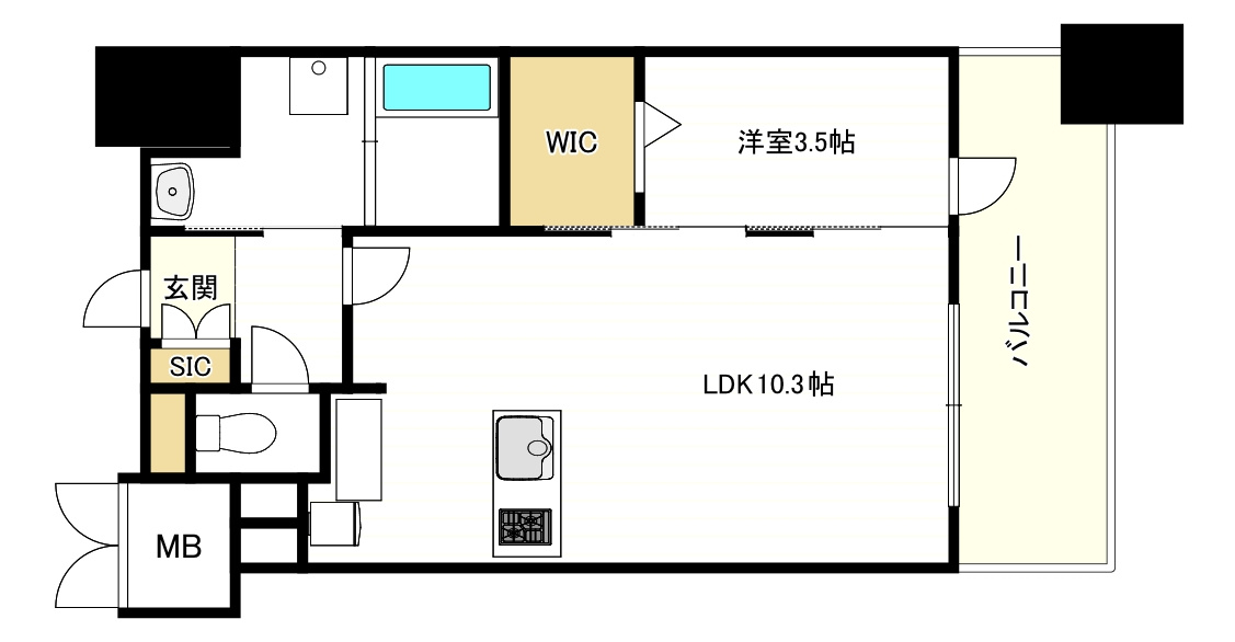 Louis Residence 弁天町 の間取り