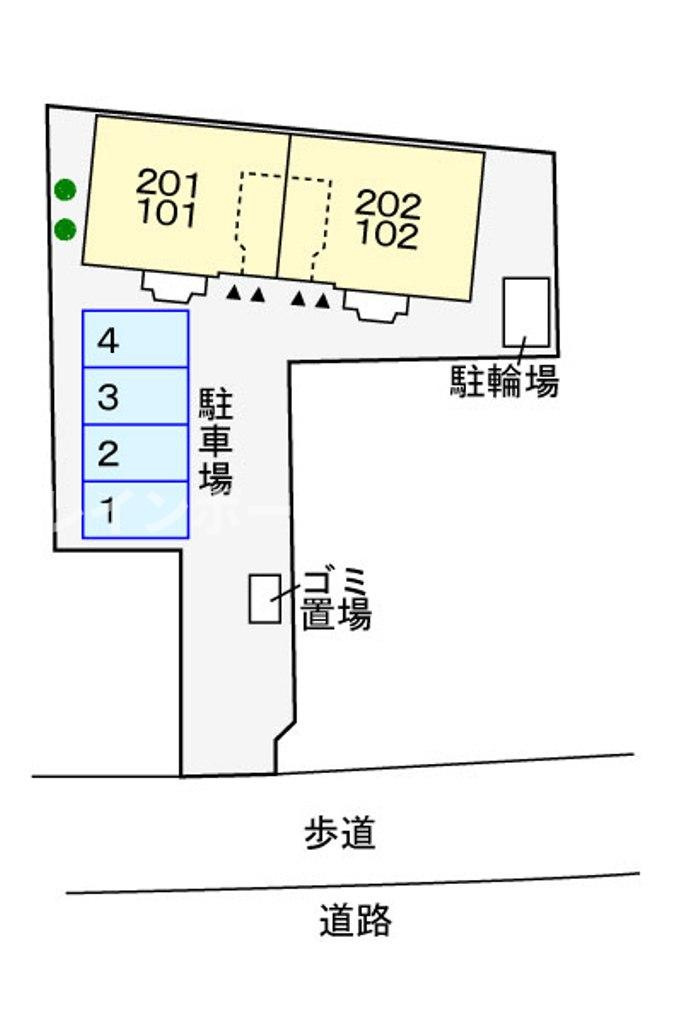 アルト・ポンテ※初期費用分割あと払いサービス利用可能物件の区画図