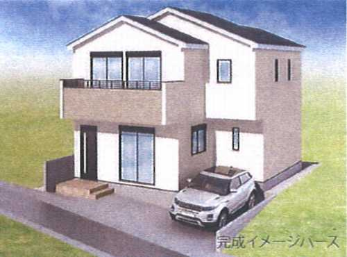 藤沢市花の木　新築戸建全1棟　№1の外観パース