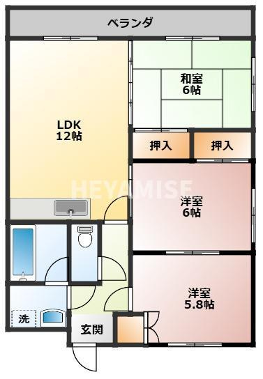 七福マンションの間取り