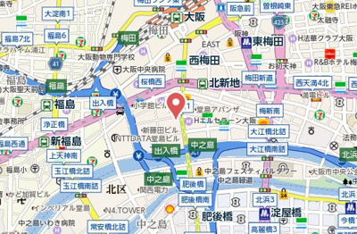 【地図】 | ザ・パークハビオ堂島