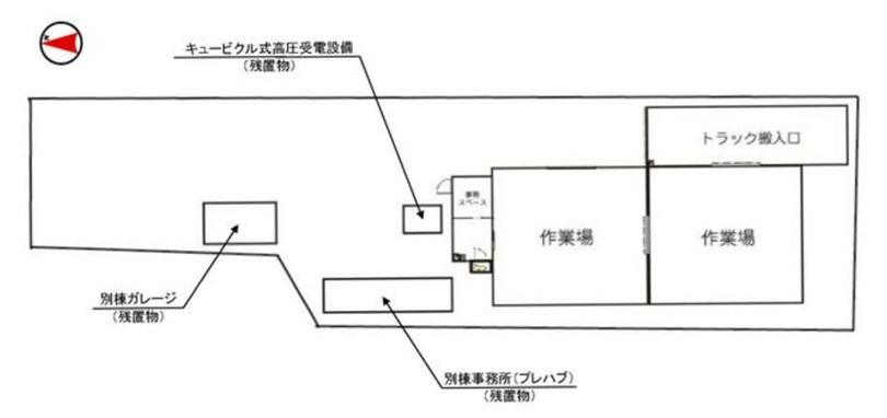 蓮田市大字貝塚の倉庫の間取り