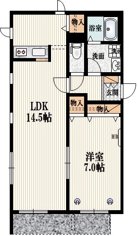 Ｍａｉｓｏｎ　ＡＯＢＡの間取り|角部屋日当り良好