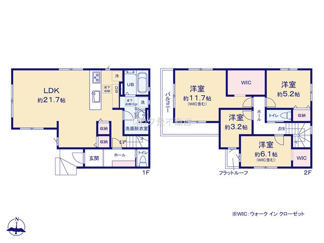《仲介手数料無料》川越市中台３丁目5-15新築一戸建てケイアイグレイスの間取り