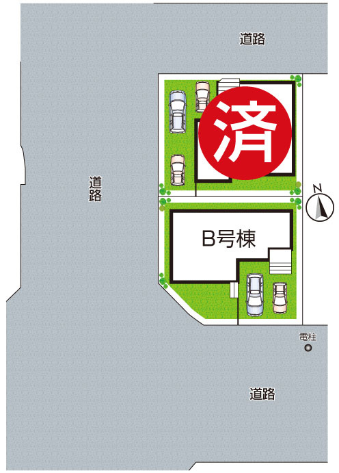 神戸市須磨区白川台　新築一戸建ての区画図|全２区画