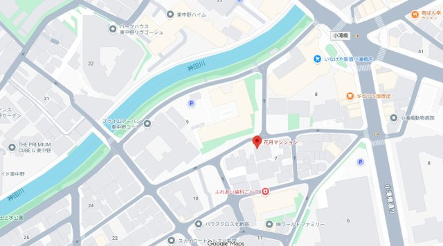 花月マンションの地図