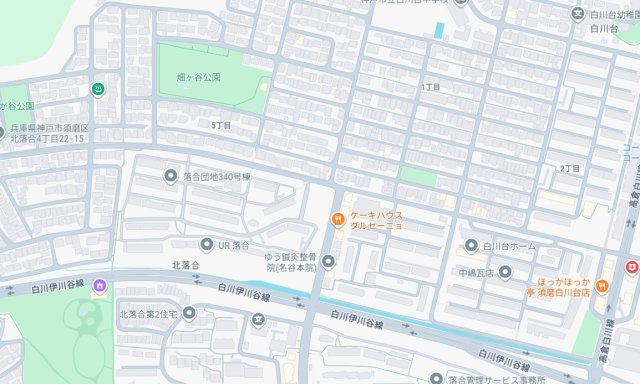 神戸市須磨区白川台　新築一戸建ての地図