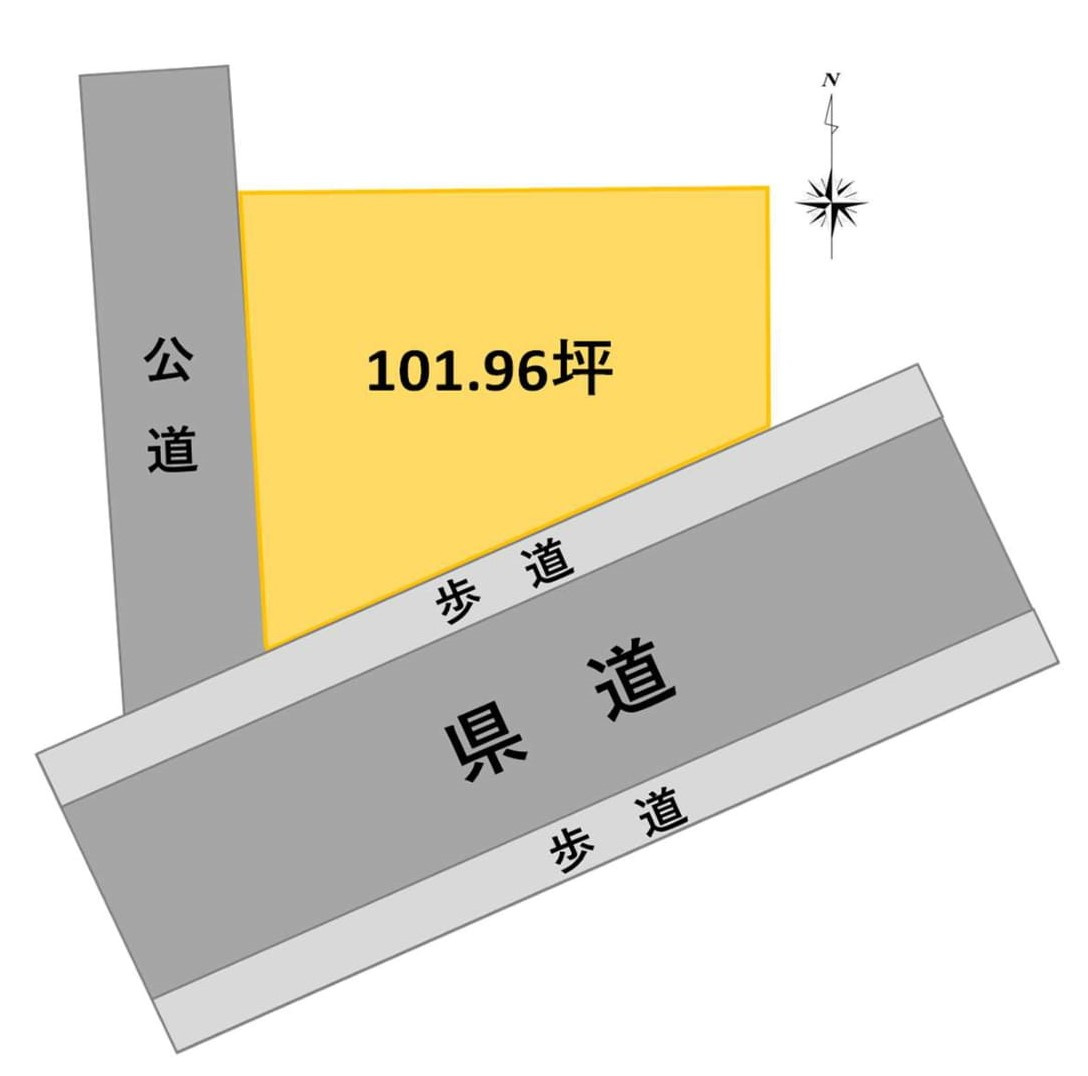 事業用(店舗など）　高崎市新保町の区画図
