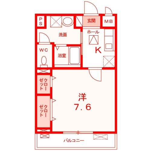 サニーヒル田戸台の間取り|7.6帖の広々とした洋室♪