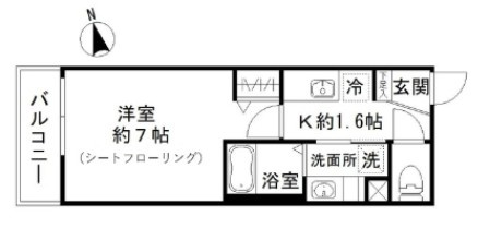 江戸川区東葛西５丁目のアパートの間取り