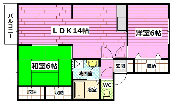 グランスエ富永　Aの間取り