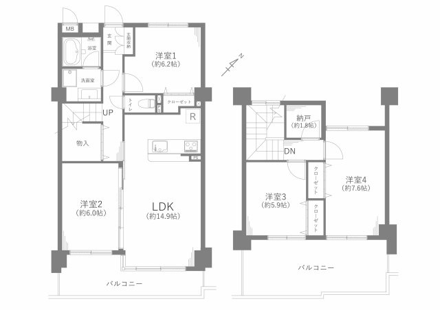 エクレール大府の間取り