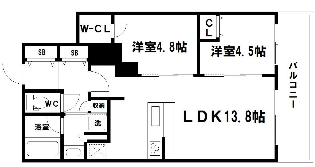 プレサンスレジェンド堺筋本町タワーの間取り