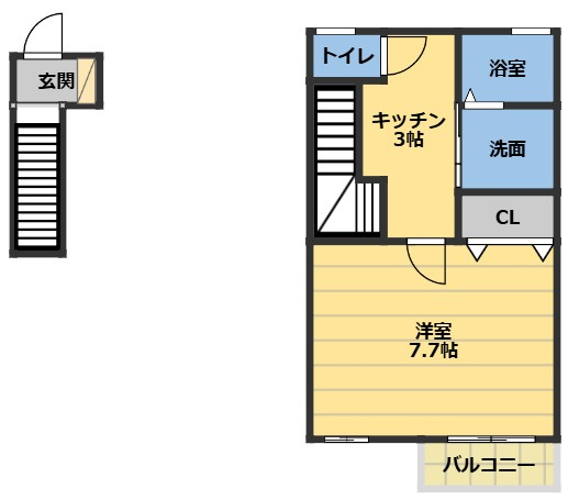 ベルフォーレ新町の間取り