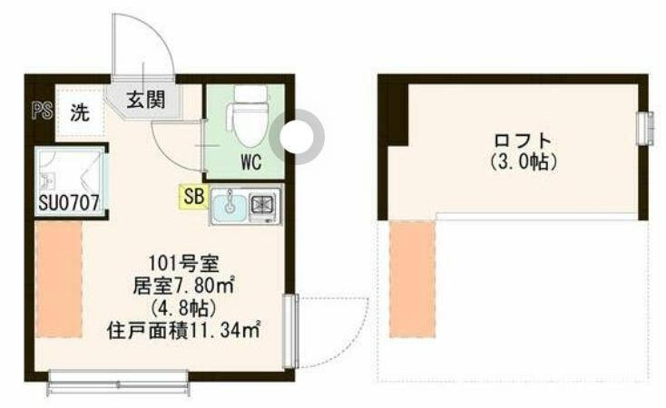 練馬区早宮１丁目のアパートの間取り