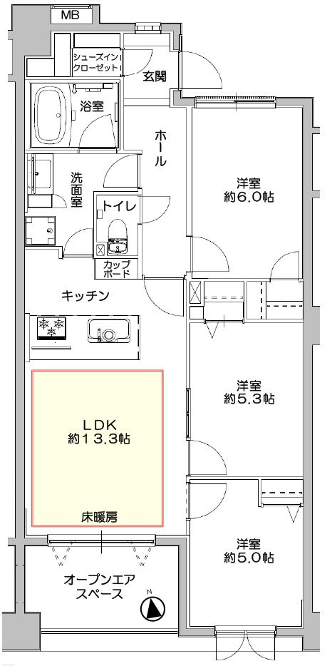 グランシティユーロレジデンス葛西の間取り|南向きにつきまして日当たり・通風良好。新規フルリノベーション施工が完了いたしましたのでいつでも内覧が可能です。既存住宅売買瑕疵保険加入物件ですのでご購入後も安心して暮らせます。