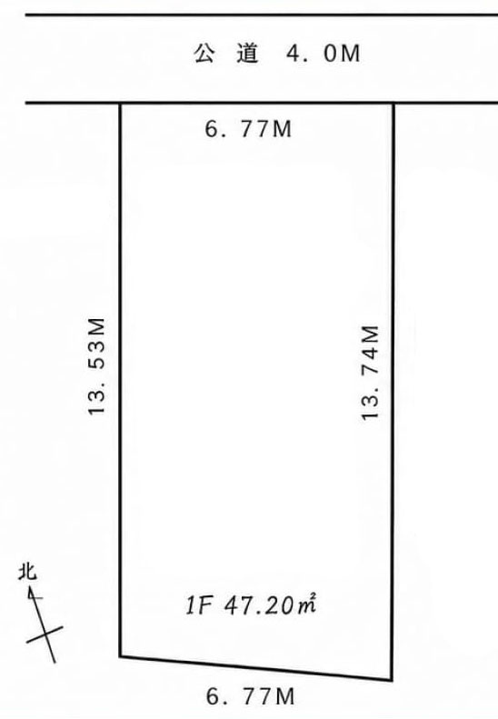 福生市武蔵野台２丁目の中古一戸建の区画図