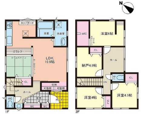 栗東市川辺　中古戸建ての間取り