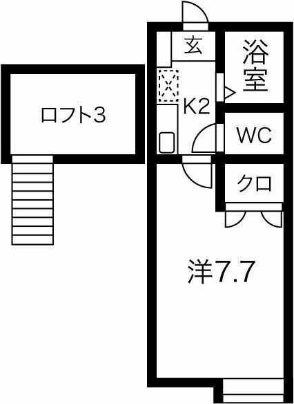 シェリールミニ B棟　　刈谷市近郊の賃貸ならクラスホーム刈谷店の間取り
