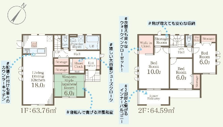 下野市上大領　新築戸建6の間取り