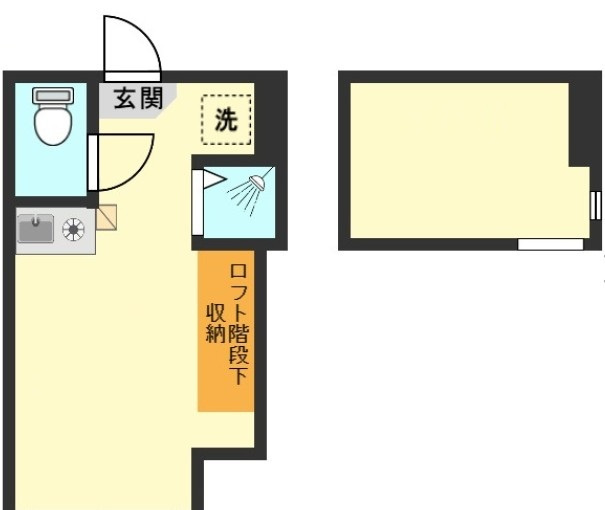 江戸川区東小岩５丁目のアパートの間取り