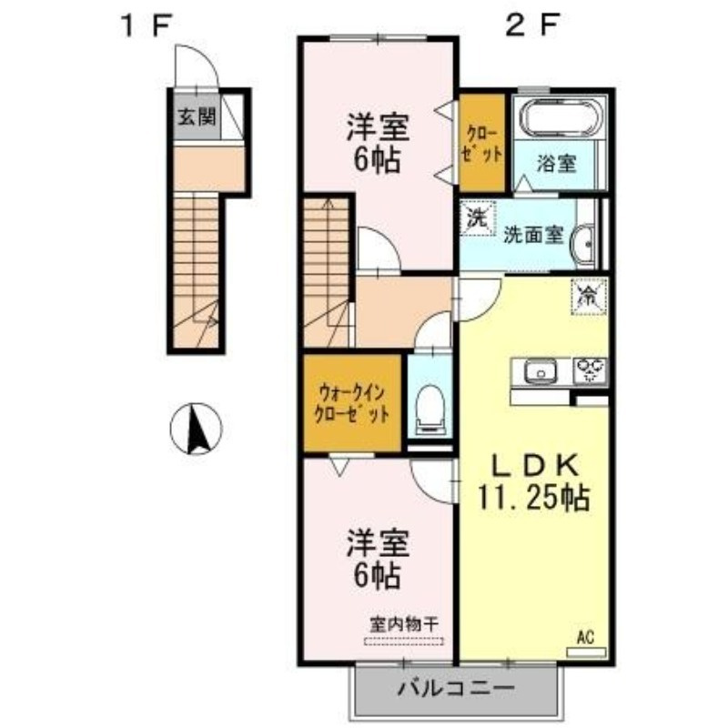 エグゼコート上地の間取り