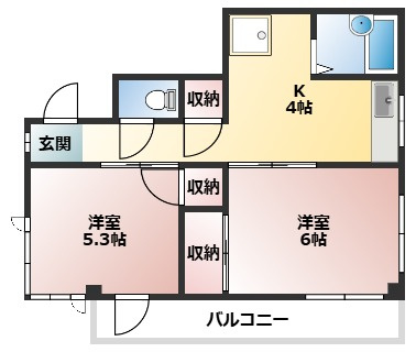 興和ハイツの間取り