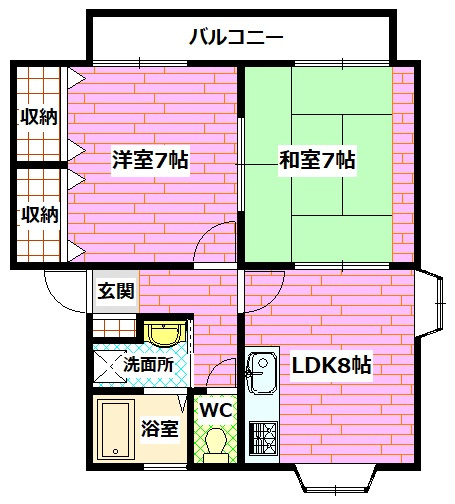 ヴィラージュ西本の間取り