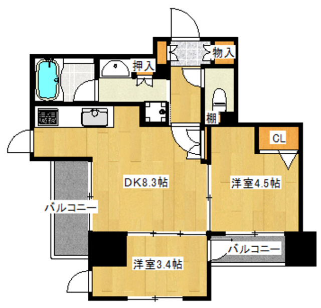 デュオ・スカーラ田端の間取り|使いやすい２DKのお部屋です☆