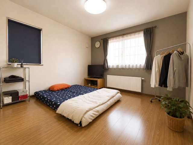 曙12条1丁目　一戸建ての寝室|2階約7.5帖の洋室（南東向き）：広々とした洋室で主寝室として使用できる落ち着いた雰囲気