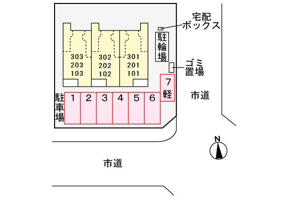 レジデンスまひるの区画図