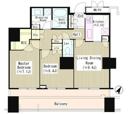 ＣＡＰＩＴＡＬ　ＧＡＴＥ　ＰＬＡＣＥ　ザ・タワーの間取り