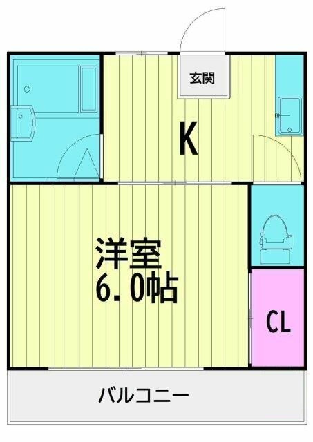 ミロクハイツⅡの間取り|間取りです。