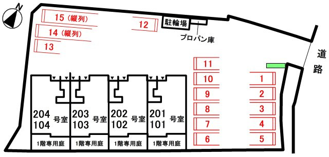エテルノの区画図|駐車場