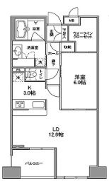 千代田区神田佐久間町４丁目の賃貸マンションの間取り
