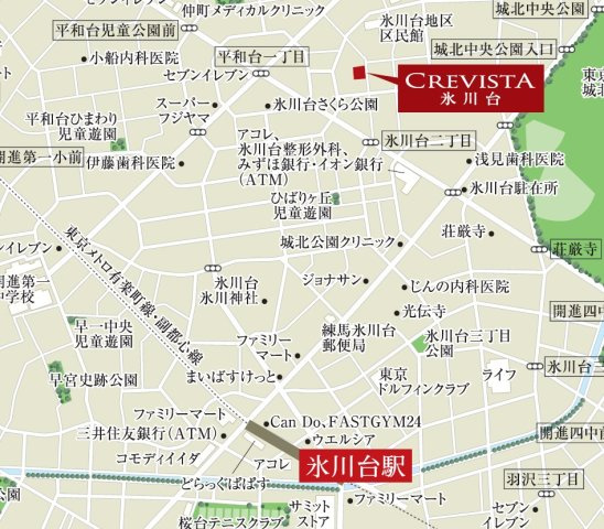 クレヴィスタ氷川台の地図