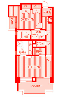 クラージュKAMAKURAYAの間取り