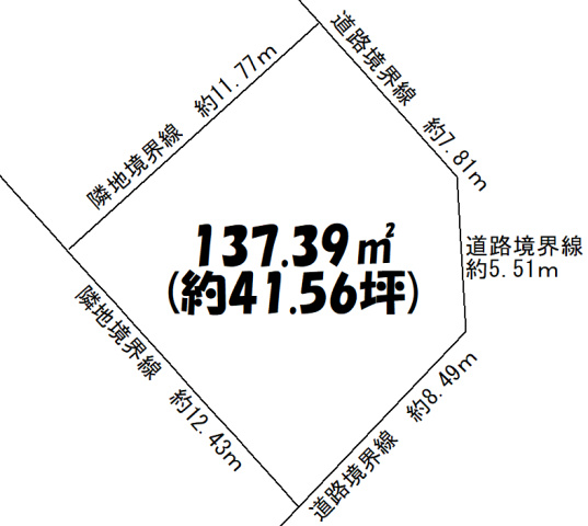 江南市前飛保町寺町の新築一戸建の区画図|敷地図
