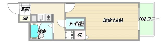 大阪市淀川区東三国４丁目の賃貸マンションの間取り