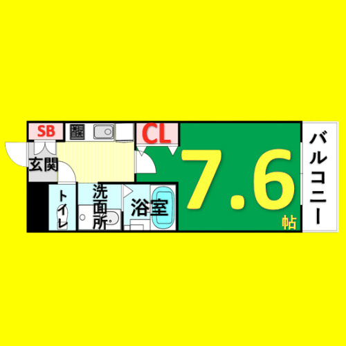 コートデリヴィエール上飯田　名古屋市賃貸　仲介手数料無料の間取り