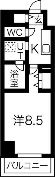 リシュドール名駅南の間取り